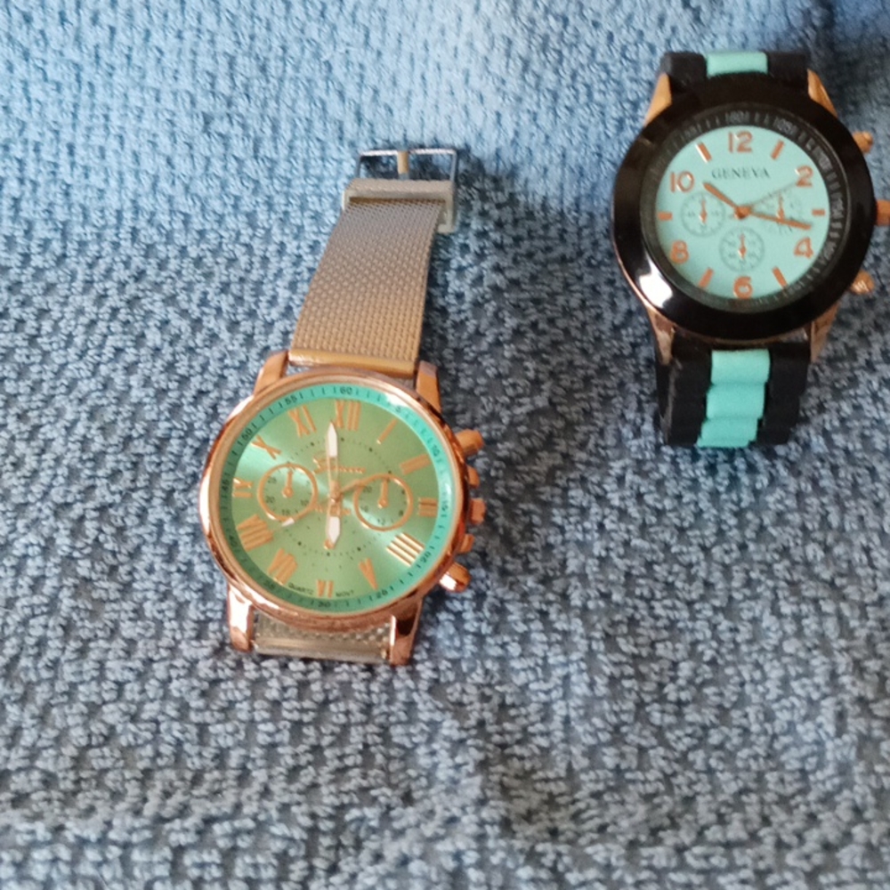 Two Turquoise/Teal Watched